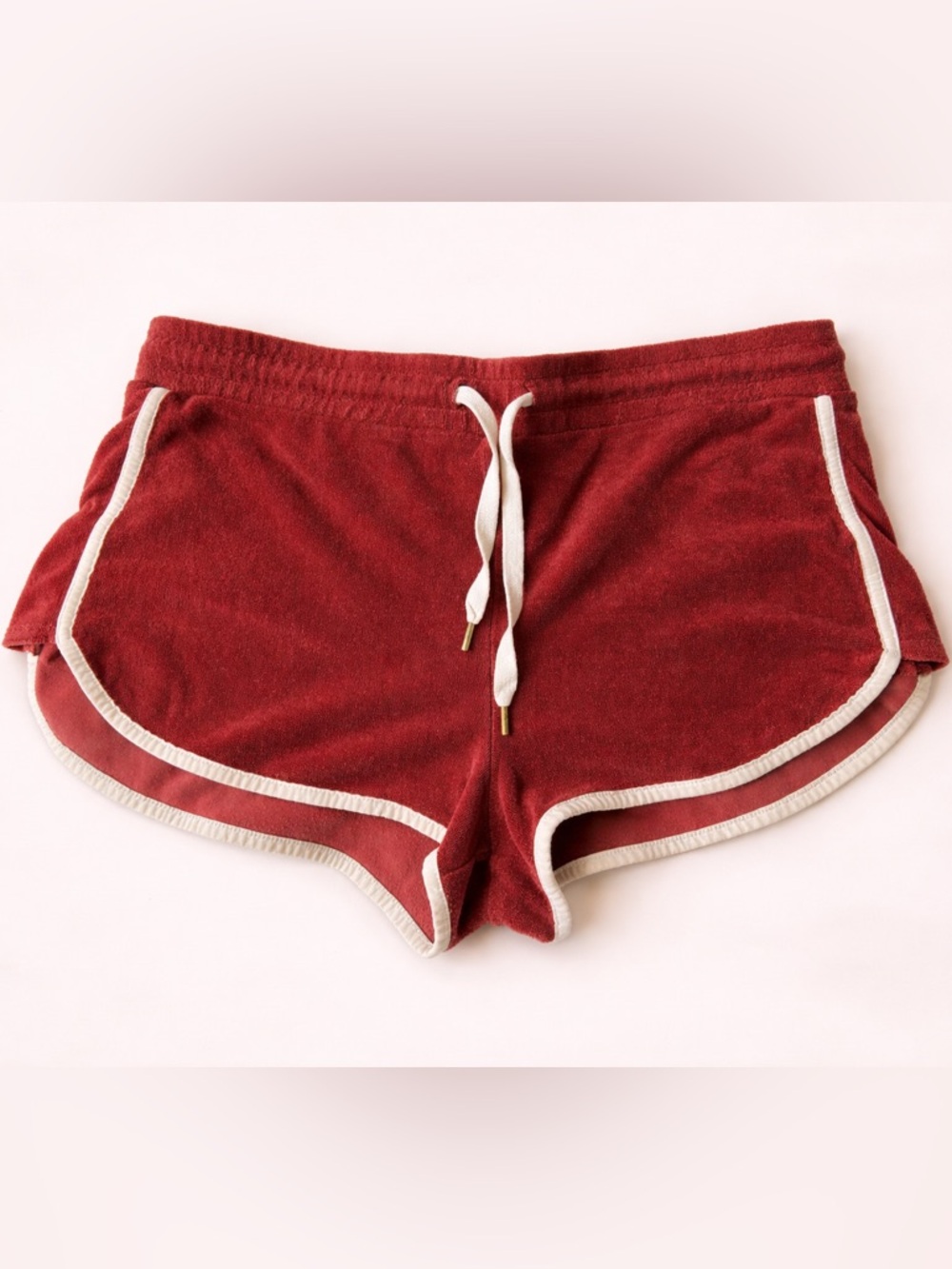 3/$25 Forever 21 Size Medium Rust Colored Terry Lounge Shorts with White Trim